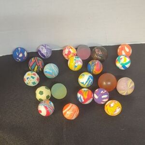 Vintage Colorful Bouncy Balls Lot Of 22